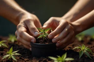 Cannabis Erde Keimen